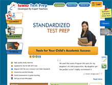 Tablet Screenshot of lumostestprep.com